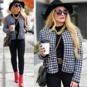 JESSA Plaid Print Jacket